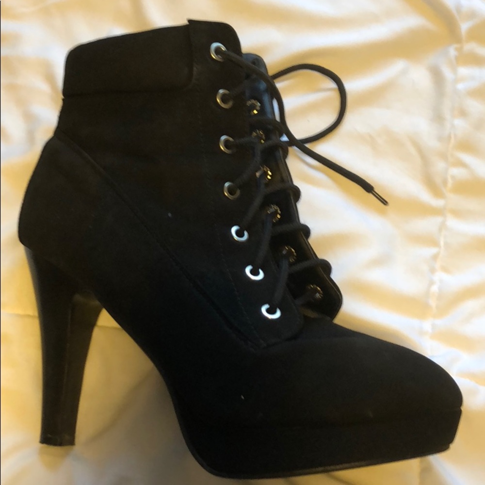 Like New Black Bootie Heels